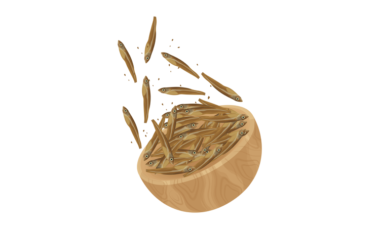 Kleine, hele visjes eten is gezond